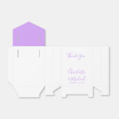 Lilac Lavender Signature Script Elegante Hochzeit Geschenkschachtel (Ungefaltet)