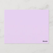 LILAC & LAVENDER Tischnummer Card Empfang (Rückseite)