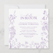 Lilac Lavender Viktorianische Blumenkinder im Blut Einladung (Vorderseite)