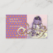 Lilac/lavender Wedding Cake/Bakery/pâtisserie Visitenkarte (Rückseite)