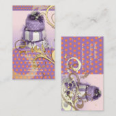 Lilac/lavender Wedding Cake/Bakery/pâtisserie Visitenkarte (Vorne/Hinten)