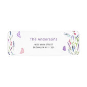 Lilac Lavender Wedding Return Address Label (Vorne)