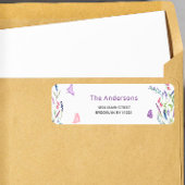 Lilac Lavender Wedding Return Address Label