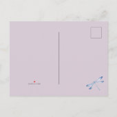 Lilac Lavender Whimsy Wildblume RSVP Card Einladungspostkarte (Rückseite)