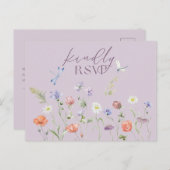 Lilac Lavender Whimsy Wildblume UAWG Postkarte (Vorne/Hinten)