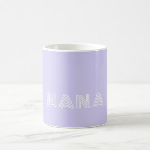 Lilac Lavender & White Fun Schriftart Name Custom  Kaffeetasse
