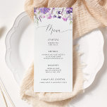 Lilac Lavender Wildblume Minimalistische Hochzeit Menükarte<br><div class="desc">Lilac Lavender Wildblume minimalistisch Hochzeitsmenü Matching Artikel zur Verfügung. Karo der Sammlung.</div>