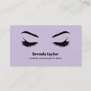 LILAC LEATHER chic Eyelash Browbar beruflich Visitenkarte