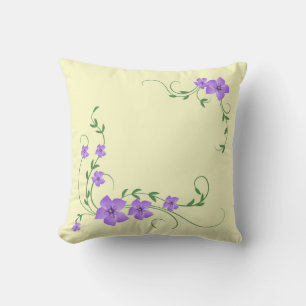 Lilac Lemon Reversible Throw Pillow Kissen