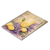 Lilac-, Lemon- und Candle Spiral-Notebook Notizblock (Linke Seite)