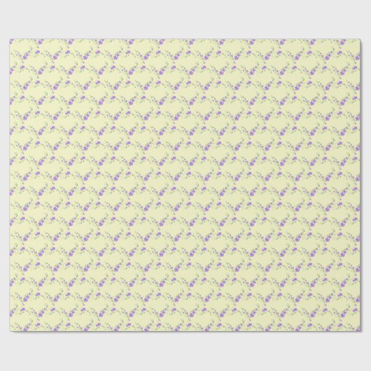 Lilac Lemon Wrapping Paper Geschenkpapier (Flach)