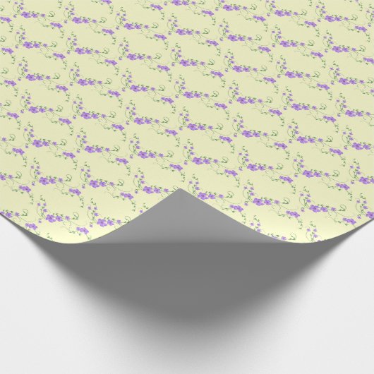 Lilac Lemon Wrapping Paper Geschenkpapier (Ecke)