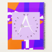 Lilac Letter A Geometric Planer (Rückseite)