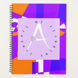 Lilac Letter A Geometric Planer
