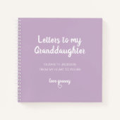 Lilac Letters to My Grandtochter Memory Book Notizblock (Vorderseite)