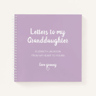 Lilac Letters to My Grandtochter Memory Book Notizblock