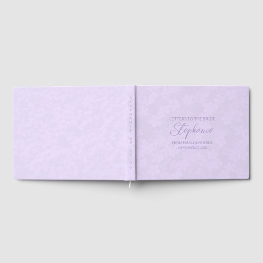 Lilac Letters to the Bride Keepsake Notebook Gästebuch (Voll)
