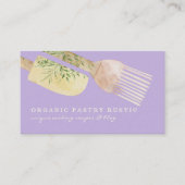 Lilac Light Lila Pastry Rustic tools Bäckerei Visitenkarte (Vorderseite)