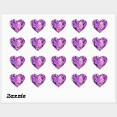 LILAC LILA AMETHYST FEBRUARY GEM BIRTHSTONE Herz-Aufkleber (Blatt)