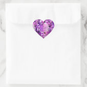 LILAC LILA AMETHYST FEBRUARY GEM BIRTHSTONE Herz-Aufkleber (Tasche)