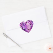 LILAC LILA AMETHYST FEBRUARY GEM BIRTHSTONE Herz-Aufkleber (Umschlag)