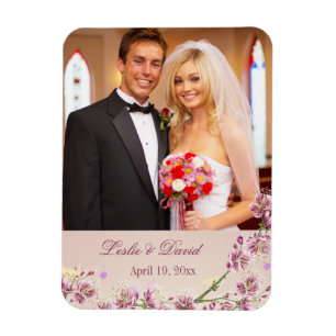 Lilac lila Aquarell Blume Gastgeschenk Hochzeit Magnet