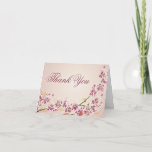 Lilac lila Aquarellfarben Blume Hochzeit danke