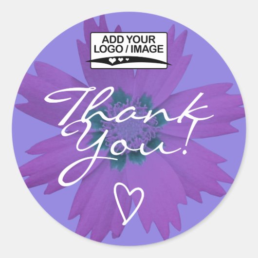 Lilac Lila Blume Vielen Dank, dass Sie eine Vorlag Runder Aufkleber (Vorderseite)