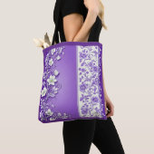 Lilac-Lila Blumenmuster Tasche (Von Nahem)