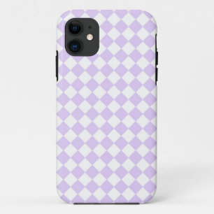 Lilac Lila Diamond Checked Patterns Case-Mate iPhone Hülle