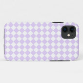 Lilac Lila Diamond Checked Patterns Case-Mate iPhone Hülle (Rückseite (Horizontal))