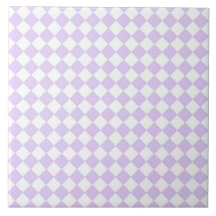 Lilac Lila Diamond Checked Patterns Fliese