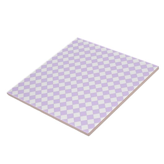 Lilac Lila Diamond Checked Patterns Fliese (Seite)