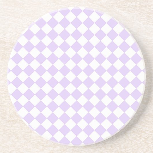 Lilac Lila Diamond Checked Patterns Getränkeuntersetzer (Vorne)