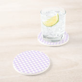 Lilac Lila Diamond Checked Patterns Getränkeuntersetzer (Seite)