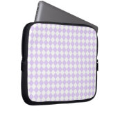 Lilac Lila Diamond Checked Patterns Laptopschutzhülle (Vorne Rechts)