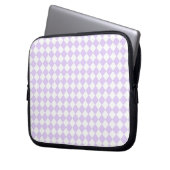 Lilac Lila Diamond Checked Patterns Laptopschutzhülle (Vorderseite Links)