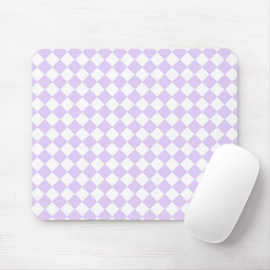 Lilac Lila Diamond Checked Patterns Mousepad (Mit Mouse)