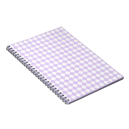 Lilac Lila Diamond Checked Patterns Notizblock (Rechte Seite)