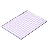 Lilac Lila Diamond Checked Patterns Notizblock (Linke Seite)