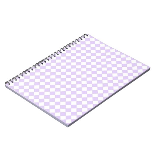 Lilac Lila Diamond Checked Patterns Notizblock (Linke Seite)