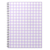 Lilac Lila Diamond Checked Patterns Notizblock (Vorderseite)