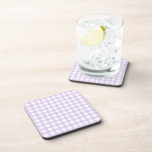 Lilac Lila Diamond Checked Patterns Untersetzer