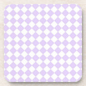Lilac Lila Diamond Checked Patterns Untersetzer (Vorderseite)