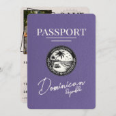 Lilac Lila Dominikanische Republik Passport Save The Date (Vorne/Hinten)