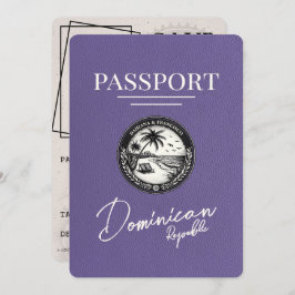 Lilac Lila Dominikanische Republik Passport Save The Date