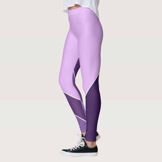 Lilac Lila Elegant Vee Zuhause Pattern Leggings (Links)