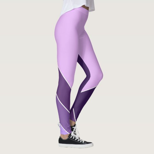 Lilac Lila Elegant Vee Zuhause Pattern Leggings (Rechts)