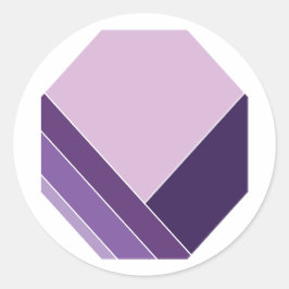 Lilac Lila Elegant Vee Zuhause Pattern Runder Aufkleber