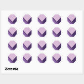 Lilac Lila Elegant Vee Zuhause Pattern Runder Aufkleber (Blatt)